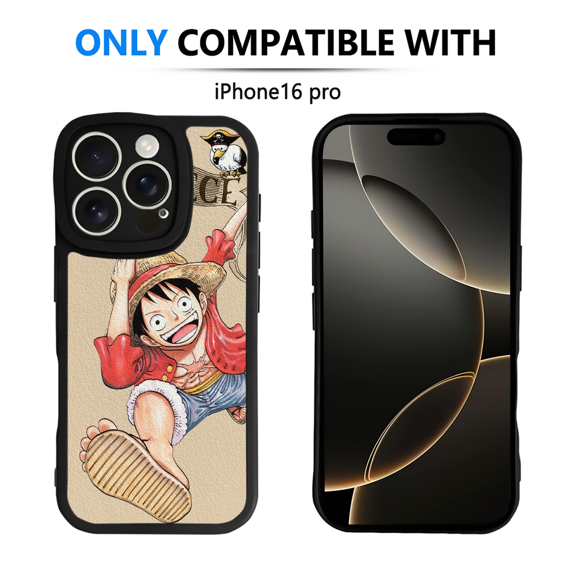 （画像用） ワンピース ONE PIECE 【iPhone 16シリーズ対応】シリコンスマホケース（レザー調） 材質：シリコン